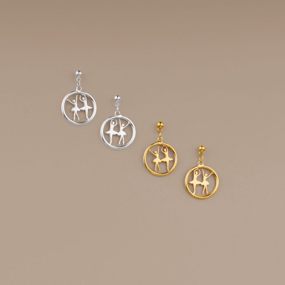 Ballerina drop earrings