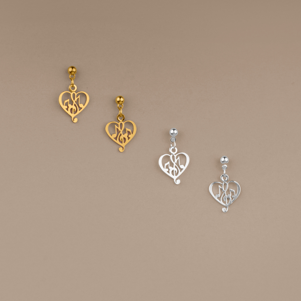 Mad over music drop earrings