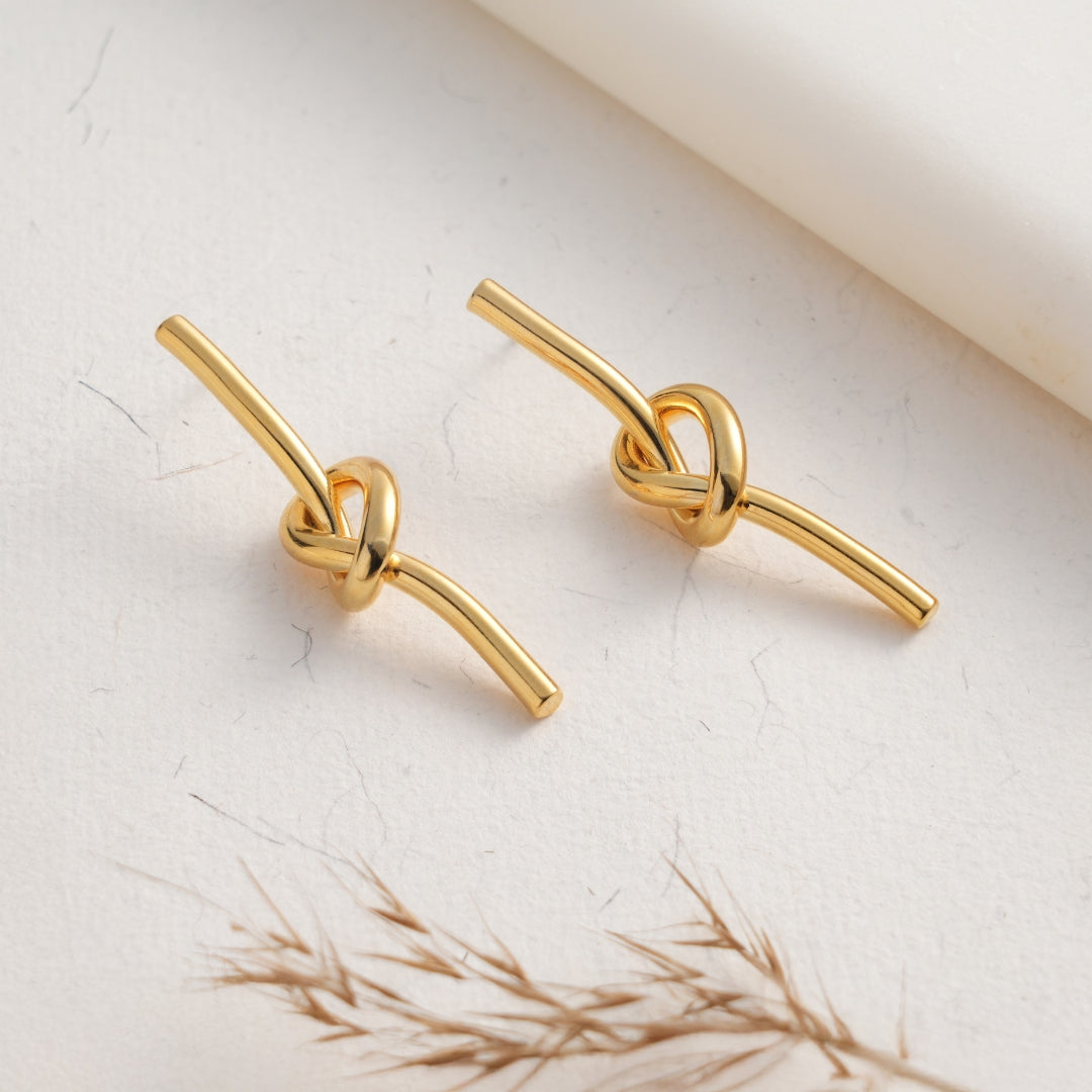 Gold Knot Earrings