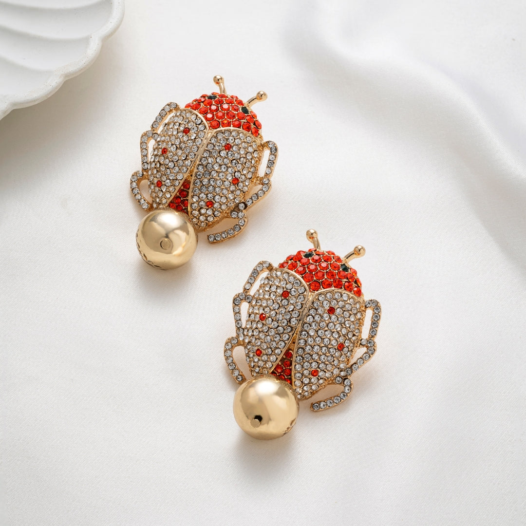 Beetle Drop Earrings