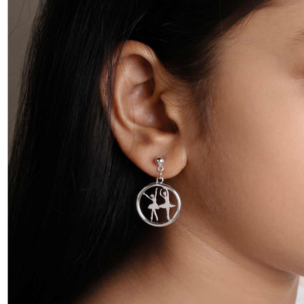 Ballerina drop earrings