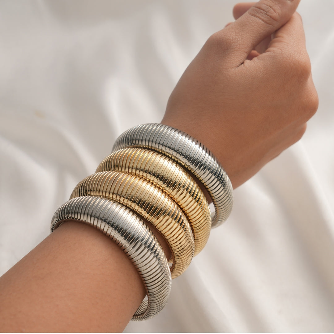 Ribbed Cuff Bracelets