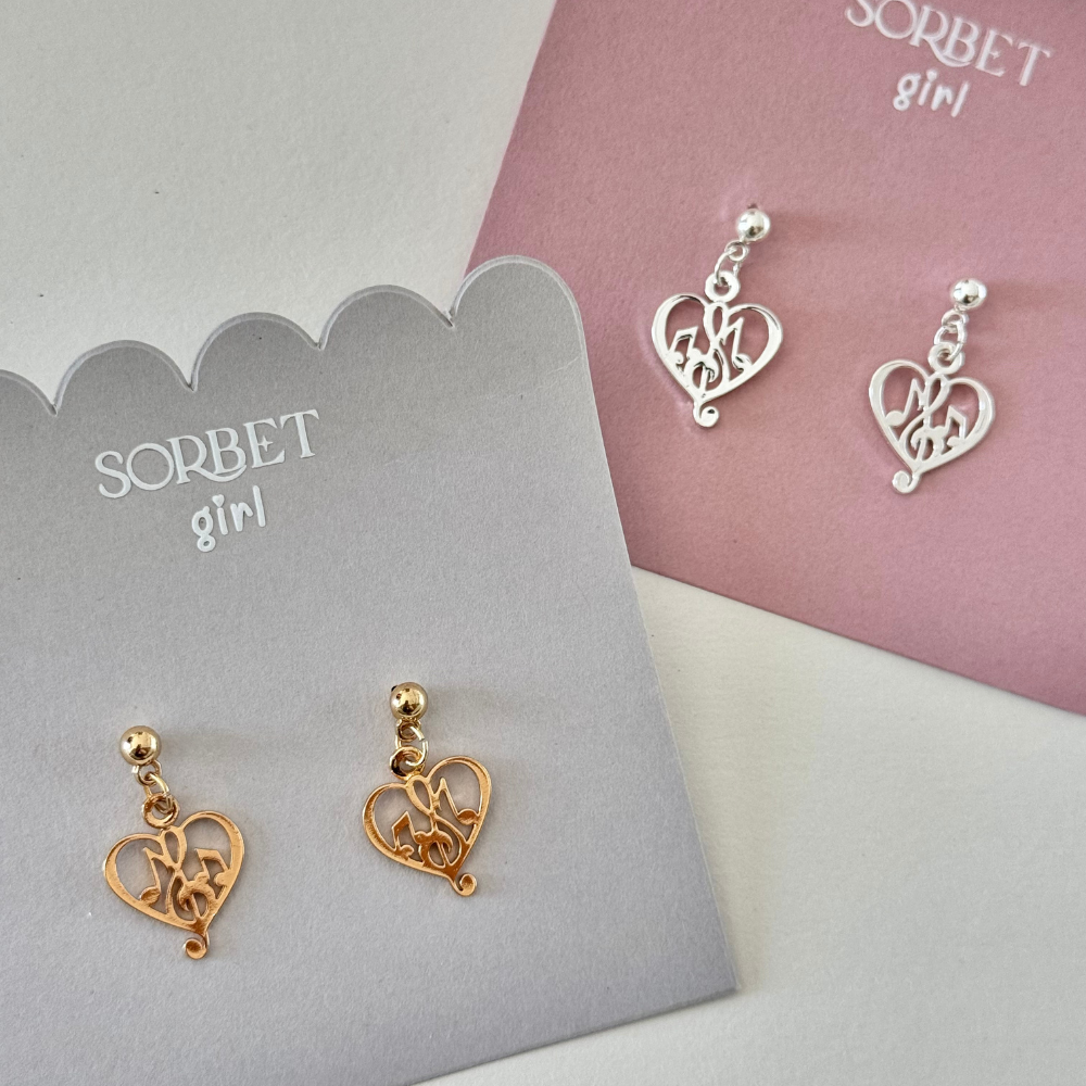 Mad over music drop earrings