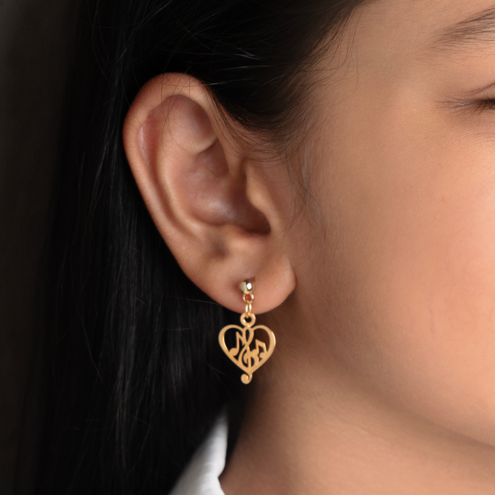 Mad over music drop earrings