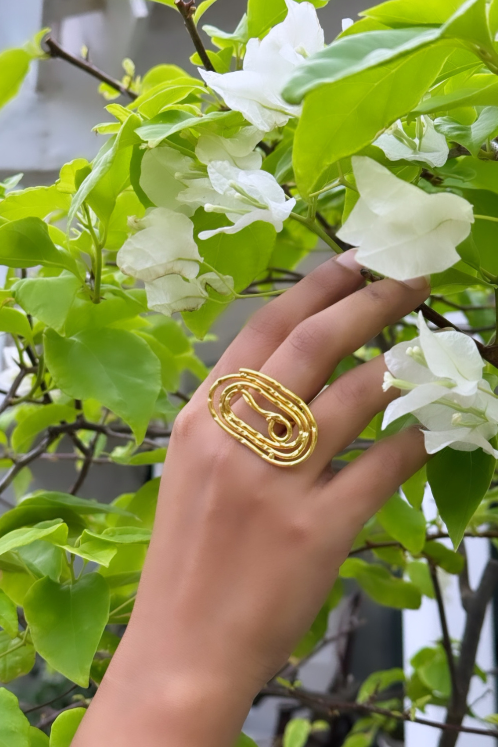 Golden Swirl Ring