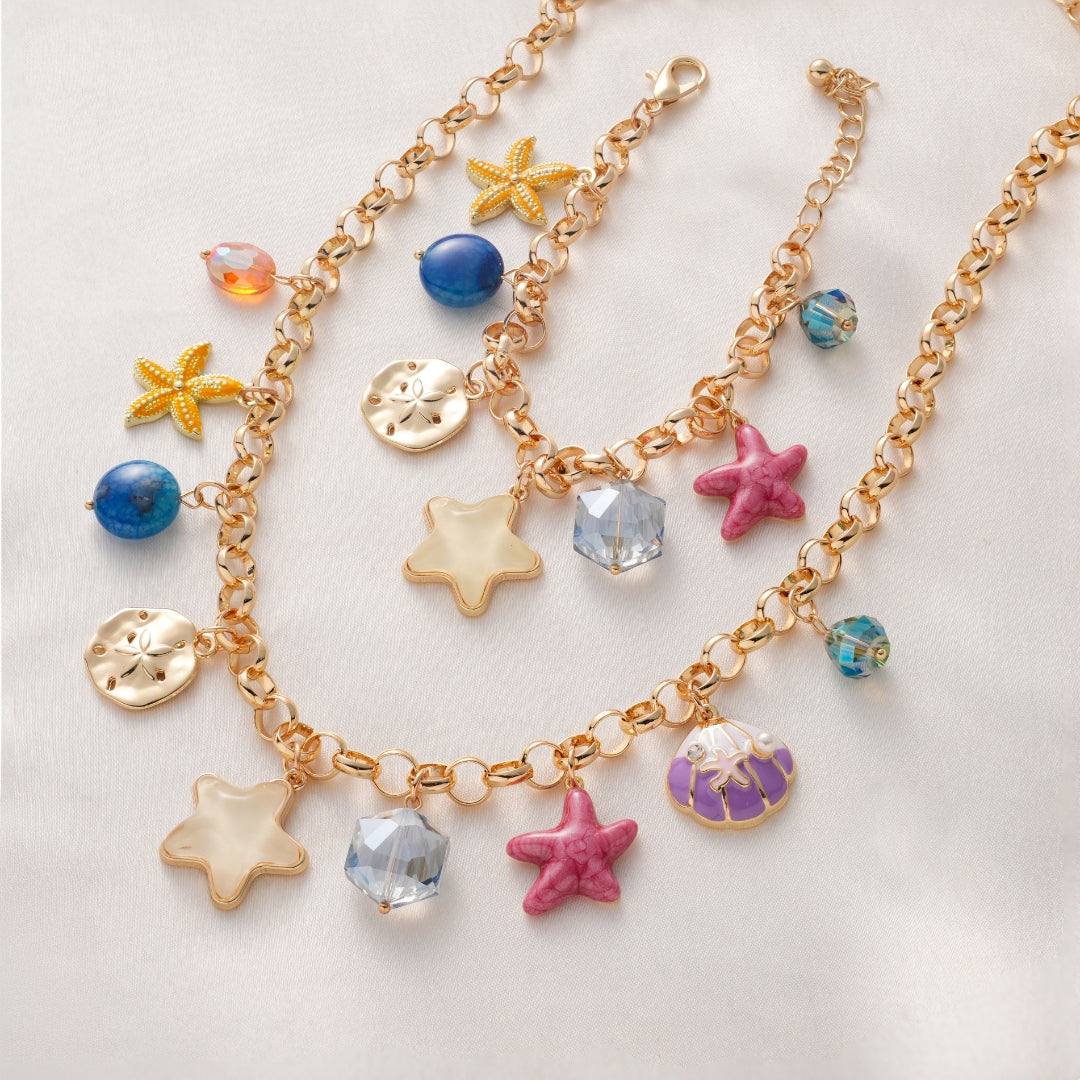 Coastal Crush Charm Necklace & Bracelet Set