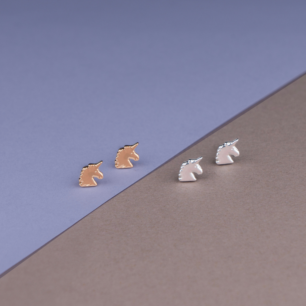 Unicorn stud earring