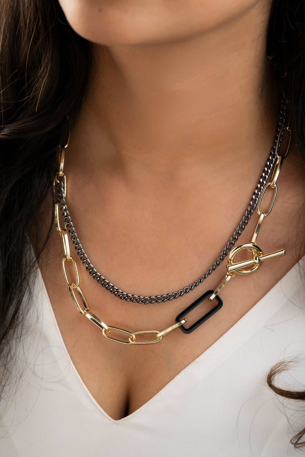 Blackout Luxe Layered neckpiece