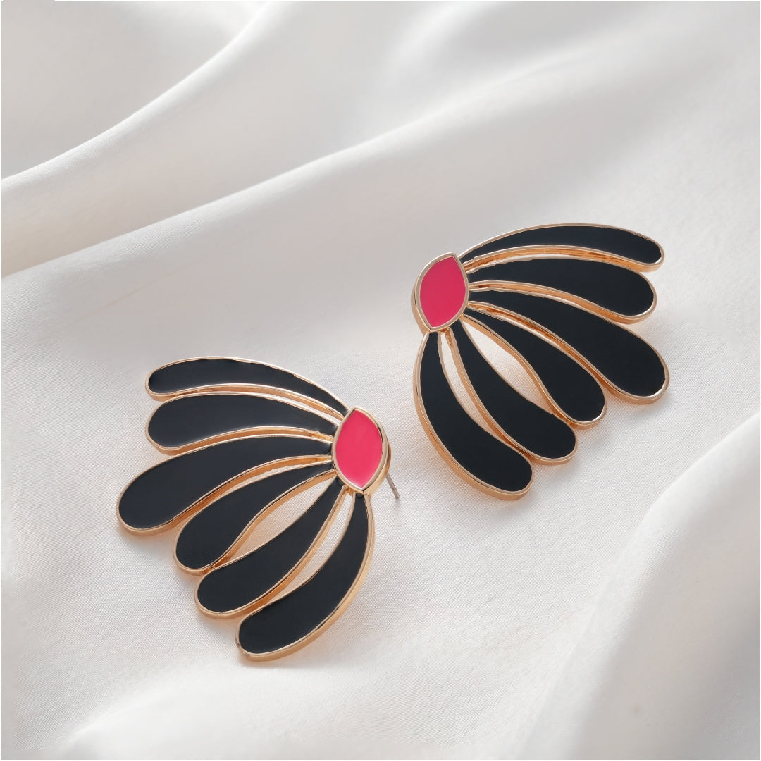 Noir Floral Earrings