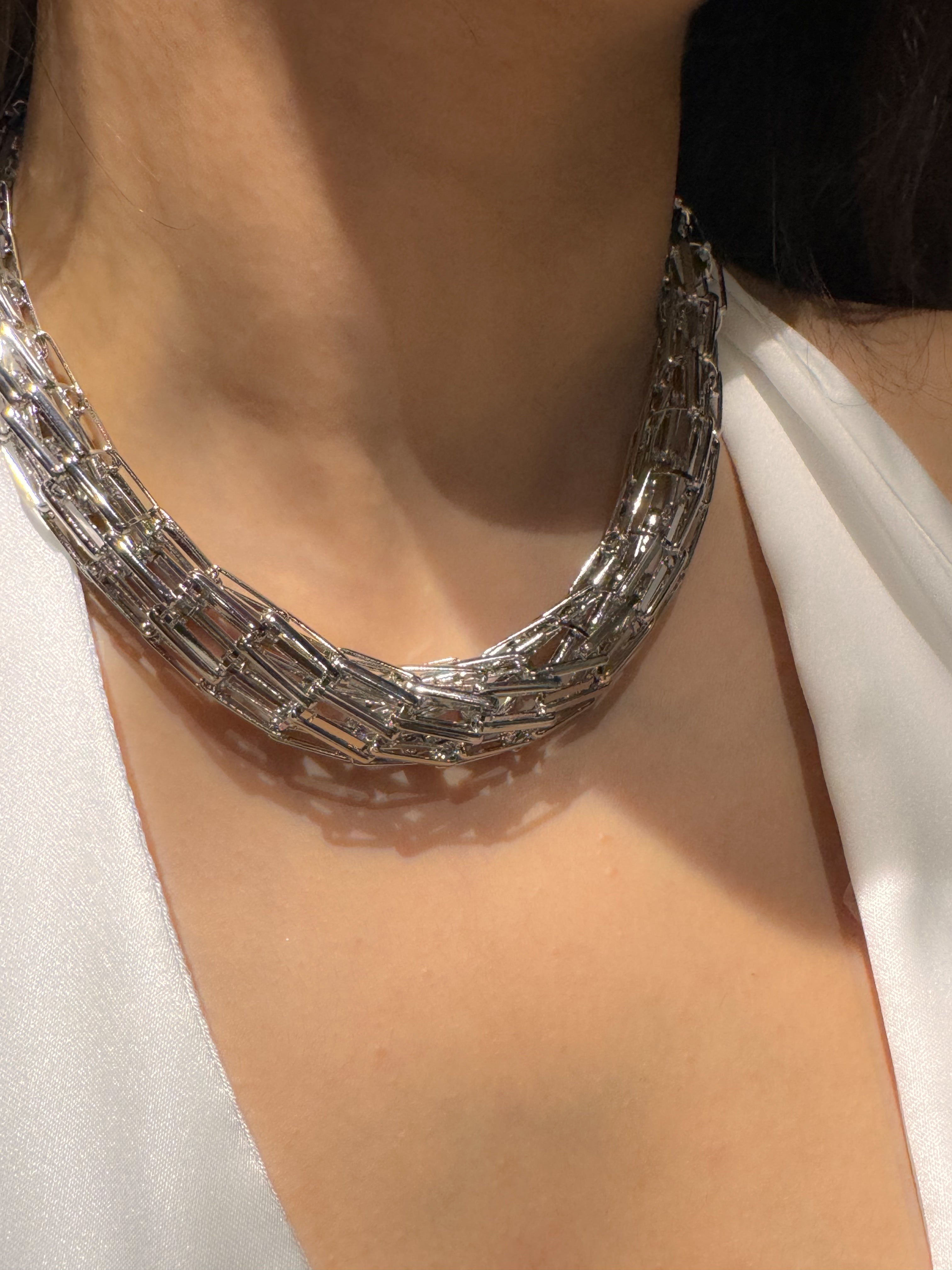 Tokyo Luxe Silver Neckpiece