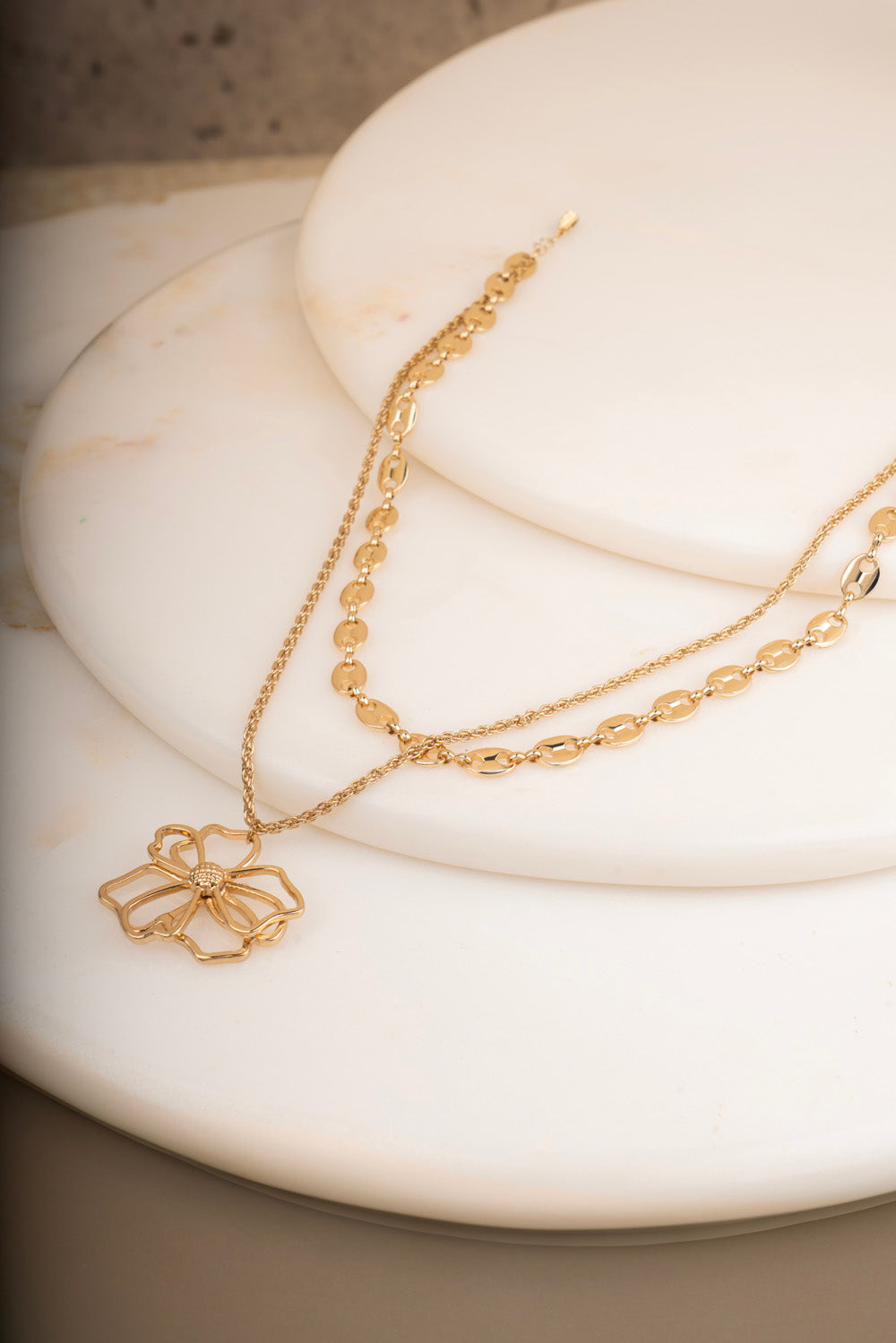 Rosa royale layered neckpiece