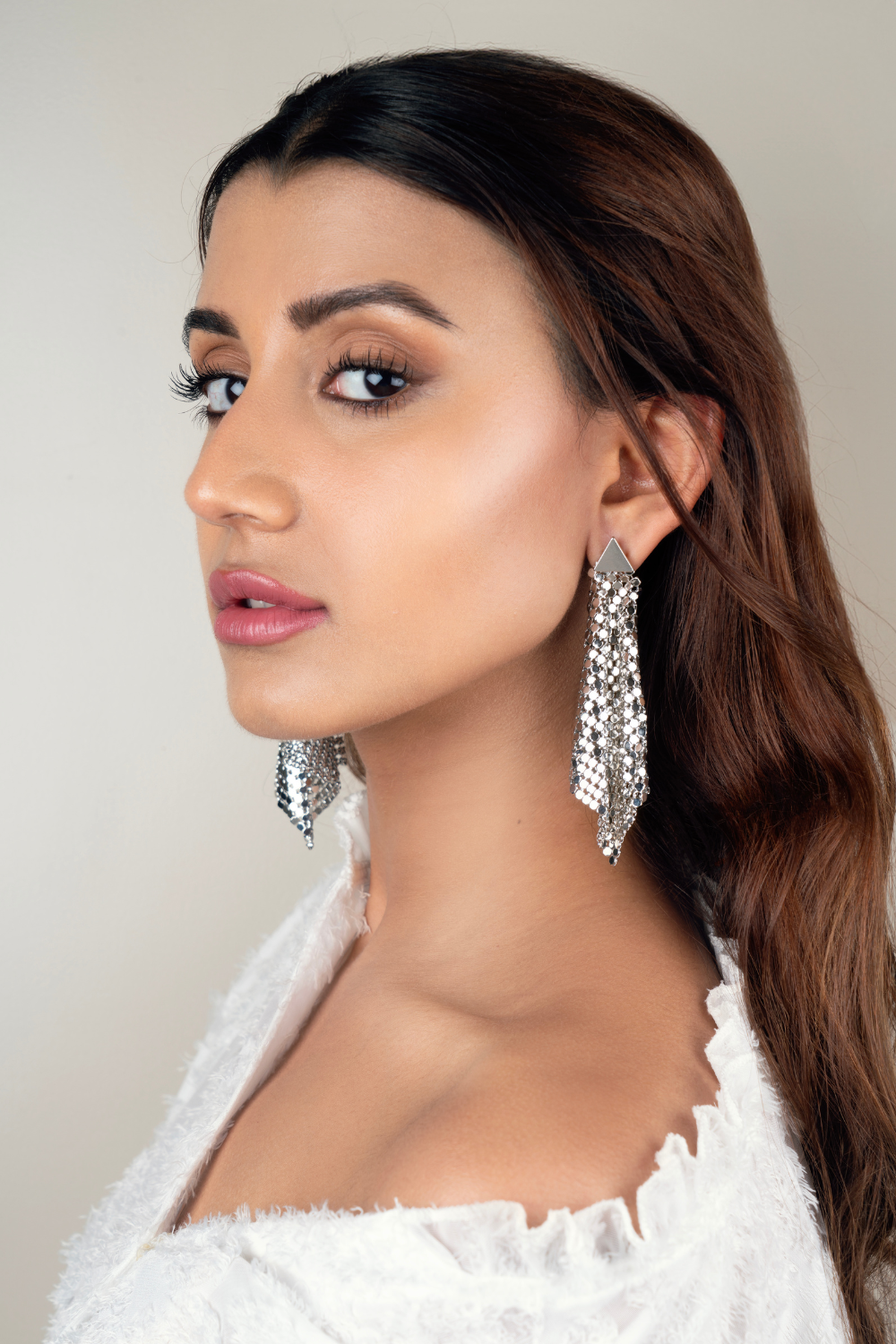 Silver Cascade Earrings