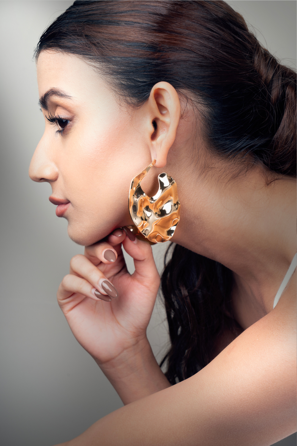 Organic shaped sculptural hoops