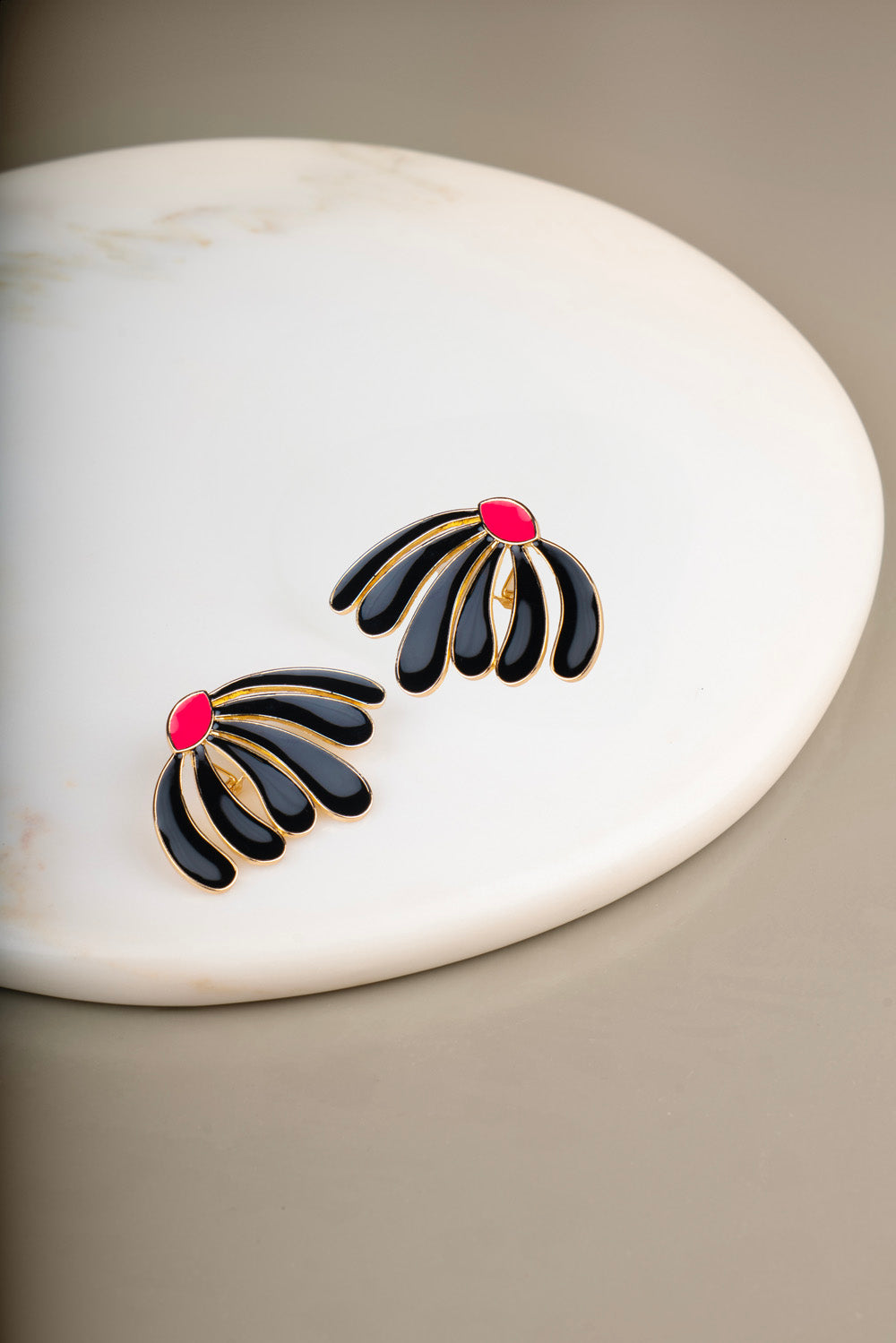 Noir Floral Earrings