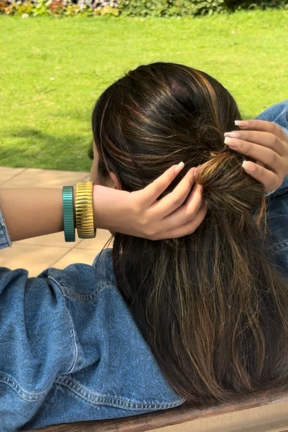 Thick Gold Stretch Bracelet