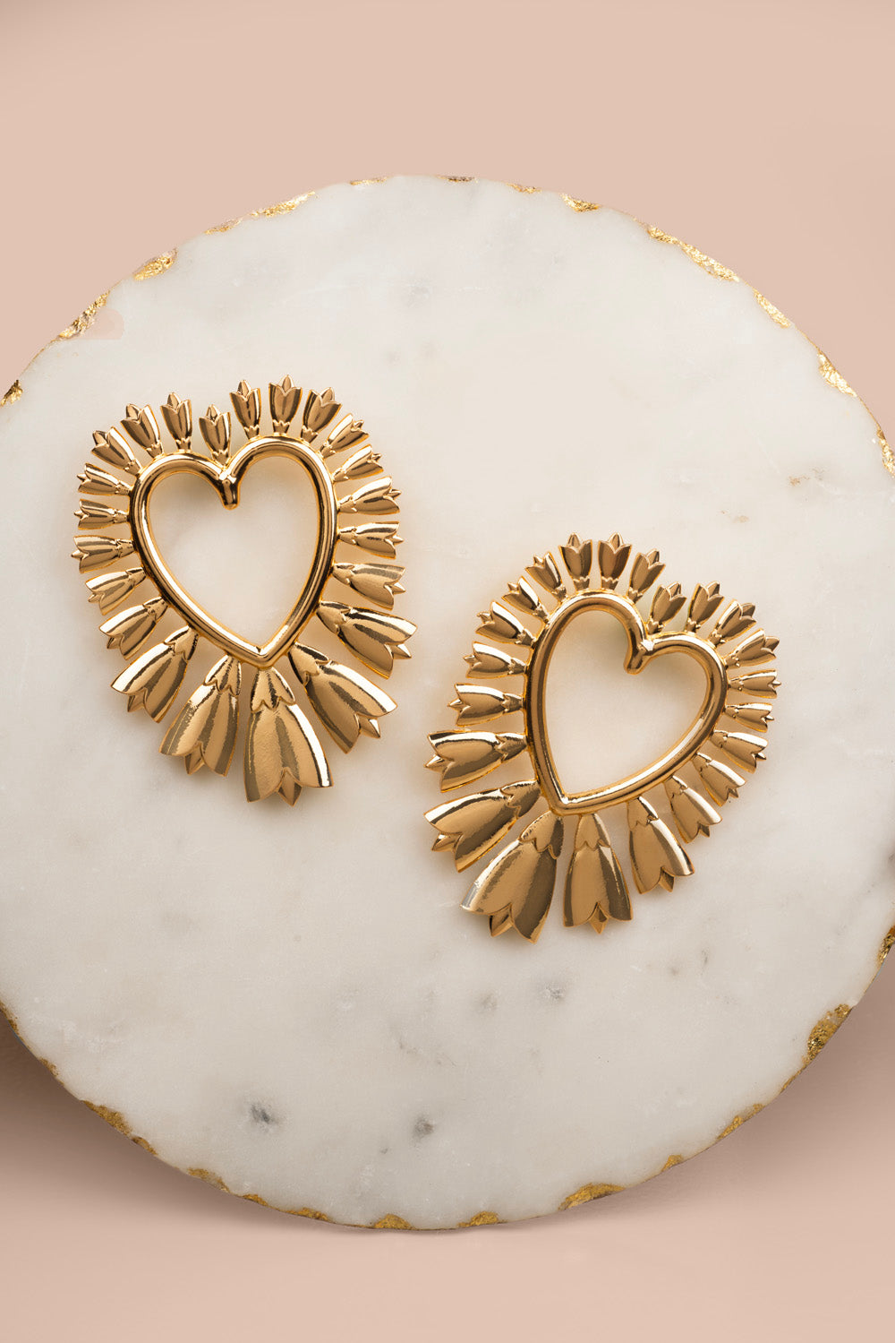 Oversize Luxe heart earrings