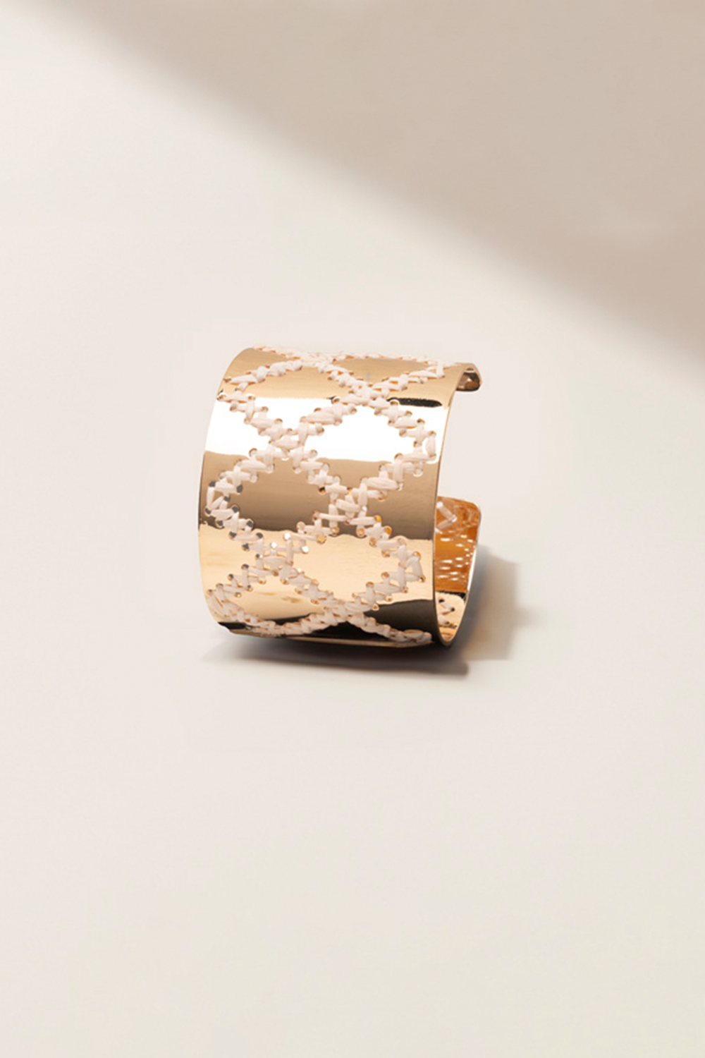 Ivory Raffia Cuff